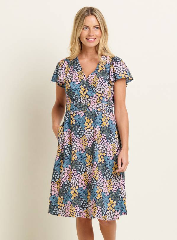 BRAKEBURN Wildflower Meadow Wrap Dress 14